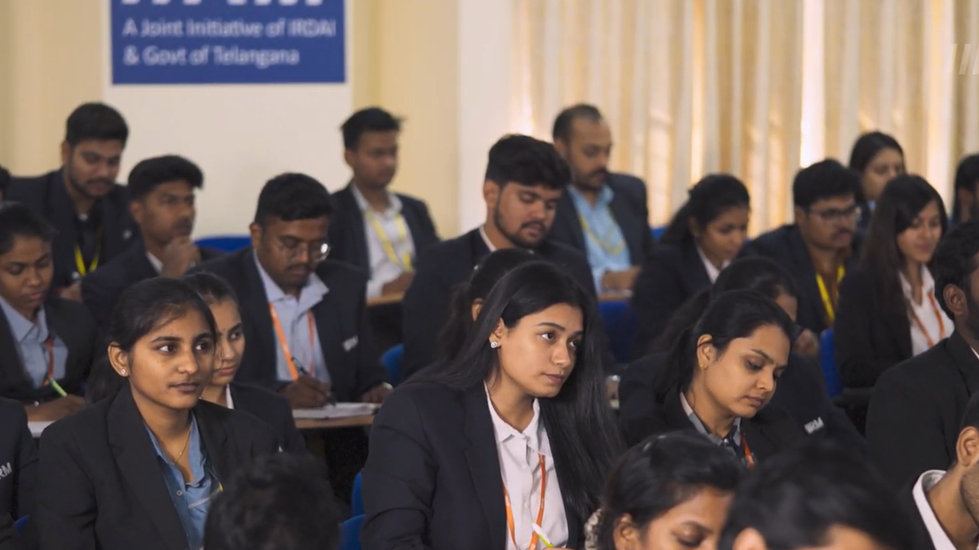 Actuarial Science class at IIRM Hyderabad, PGDAS students participating in statistics workshop, IIRM actuarial diploma campus